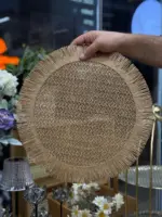 زیر بشقابی رافیا گرد - Image 2