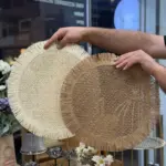 زیر بشقابی رافیا گرد