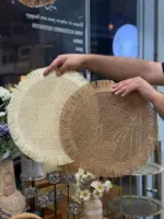 زیر بشقابی رافیا گرد